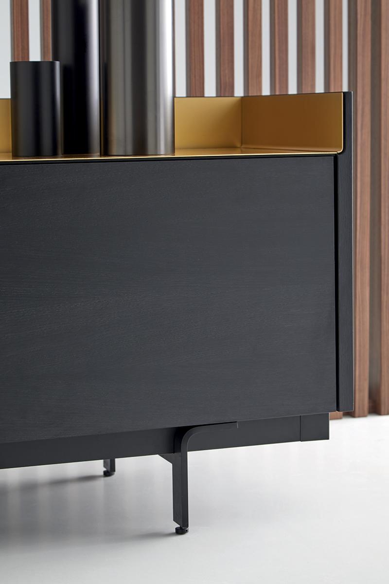 PUNT MOBLES buffet meuble STOCKHOLM avec 3 portes STH303 avec la base H 29 cm