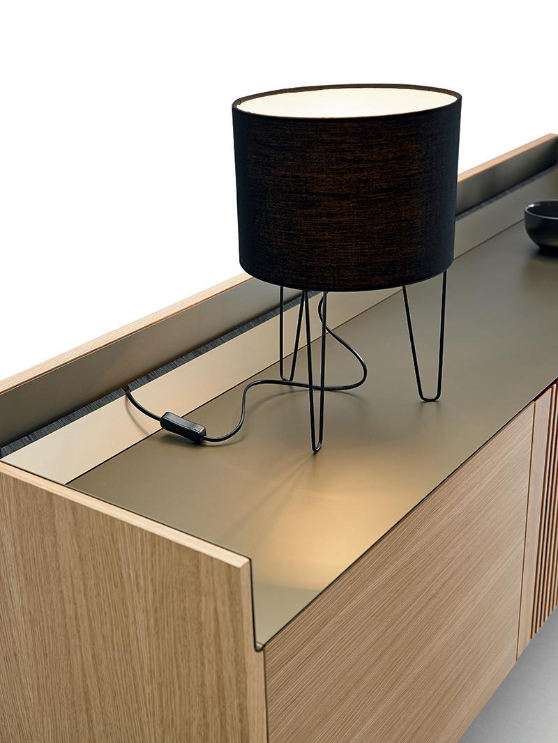 PUNT MOBLES buffet meuble STOCKHOLM avec 3 portes STH303 avec la base H 29 cm