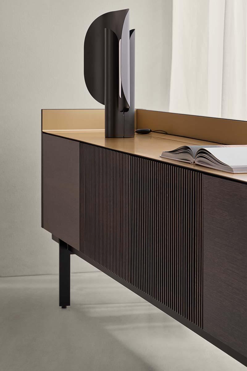 PUNT MOBLES buffet meuble STOCKHOLM avec 3 portes STH303 avec la base H 29 cm