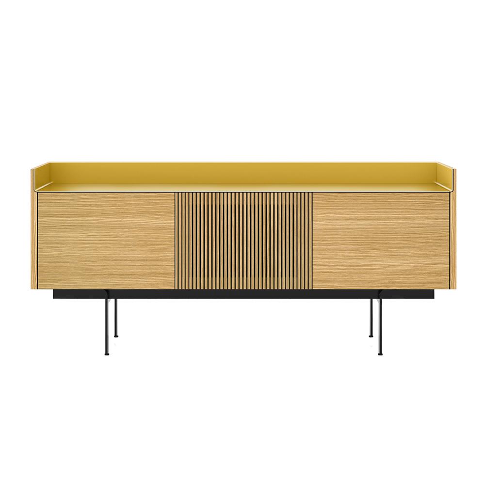 PUNT MOBLES sideboard furniture STOCKHOLM 3 doors STH303 with H 29 cm base