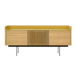 PUNT MOBLES buffet meuble STOCKHOLM avec 3 portes STH303 avec la base H 29 cm