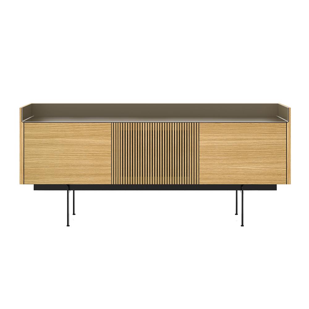 PUNT MOBLES buffet meuble STOCKHOLM avec 3 portes STH303 avec la base H 29 cm