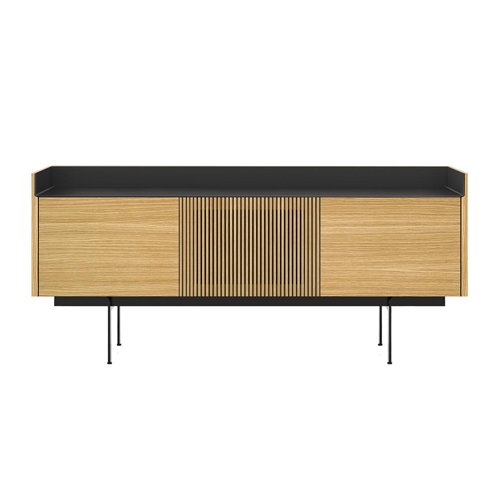 PUNT MOBLES buffet meuble STOCKHOLM avec 3 portes STH303 avec la base H 29 cm