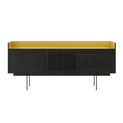 PUNT MOBLES buffet meuble STOCKHOLM avec 3 portes STH303 avec la base H 29 cm