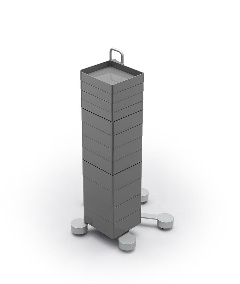 B-LINE trolley storage container on wheels SPINNY with 12 drawers