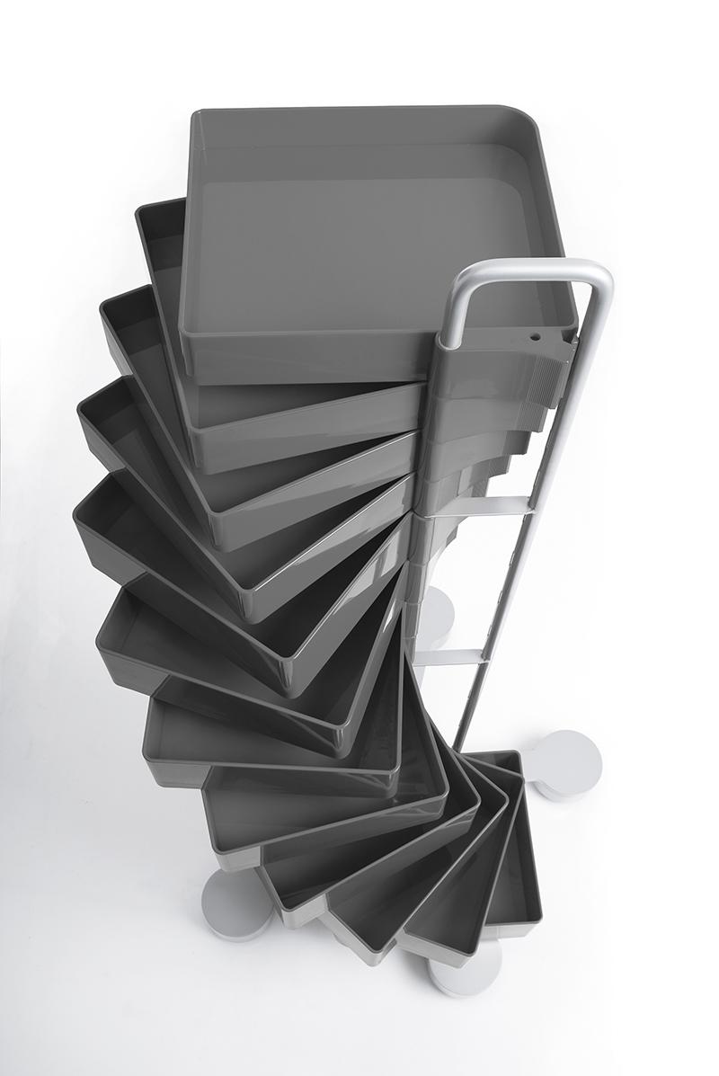 B-LINE trolley storage container on wheels SPINNY with 12 drawers