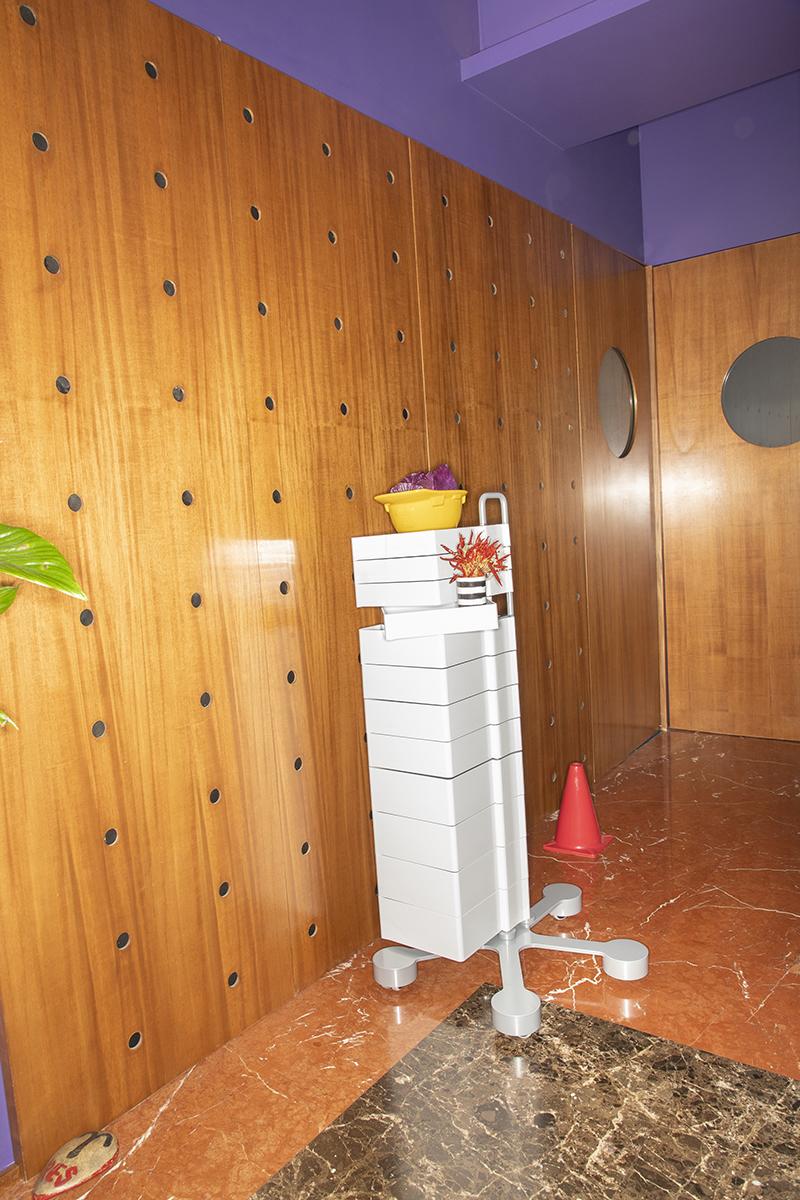 B-LINE trolley storage container on wheels SPINNY with 12 drawers