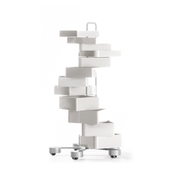 B-LINE trolley storage container on wheels SPINNY with 12 drawers