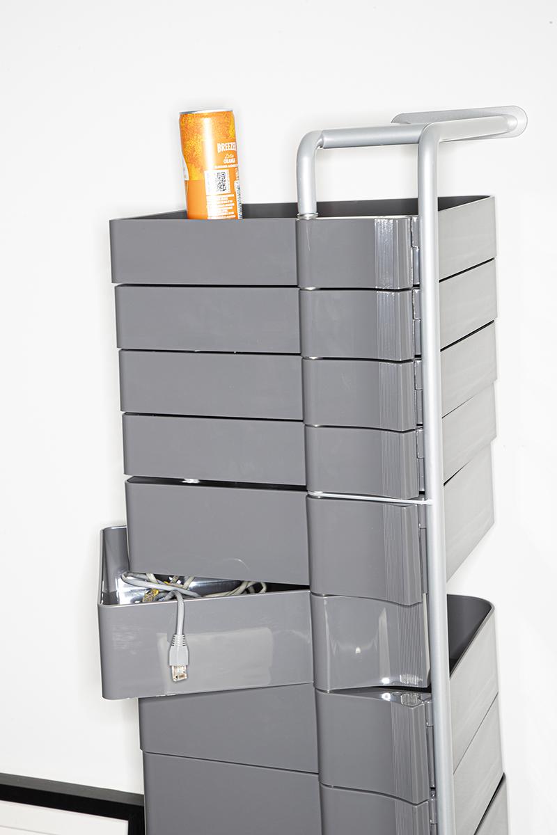 B-LINE trolley storage container on wheels SPINNY with 12 drawers