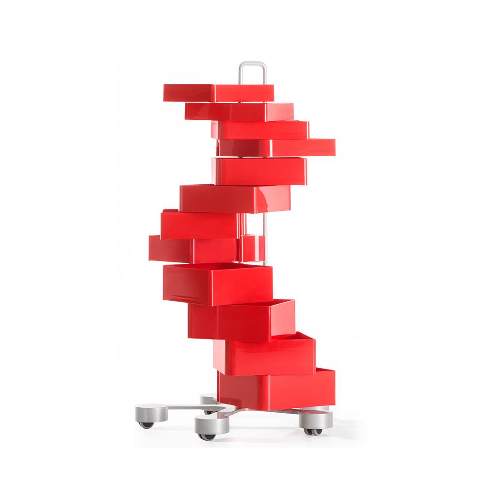 B-LINE trolley storage container on wheels SPINNY with 12 drawers