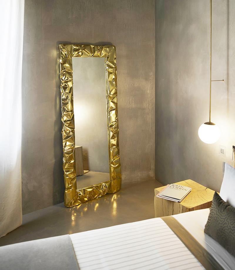 OPINION CIATTI miroir mural or de sol rectangulaire TAB.U MIRROR