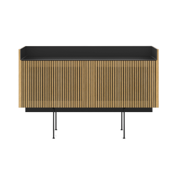 PUNT MOBLES buffet meuble STOCKHOLM avec 2 portes STH203 avec la base H 29 cm