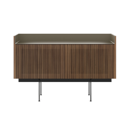 PUNT MOBLES buffet meuble STOCKHOLM avec 2 portes STH203 avec la base H 29 cm