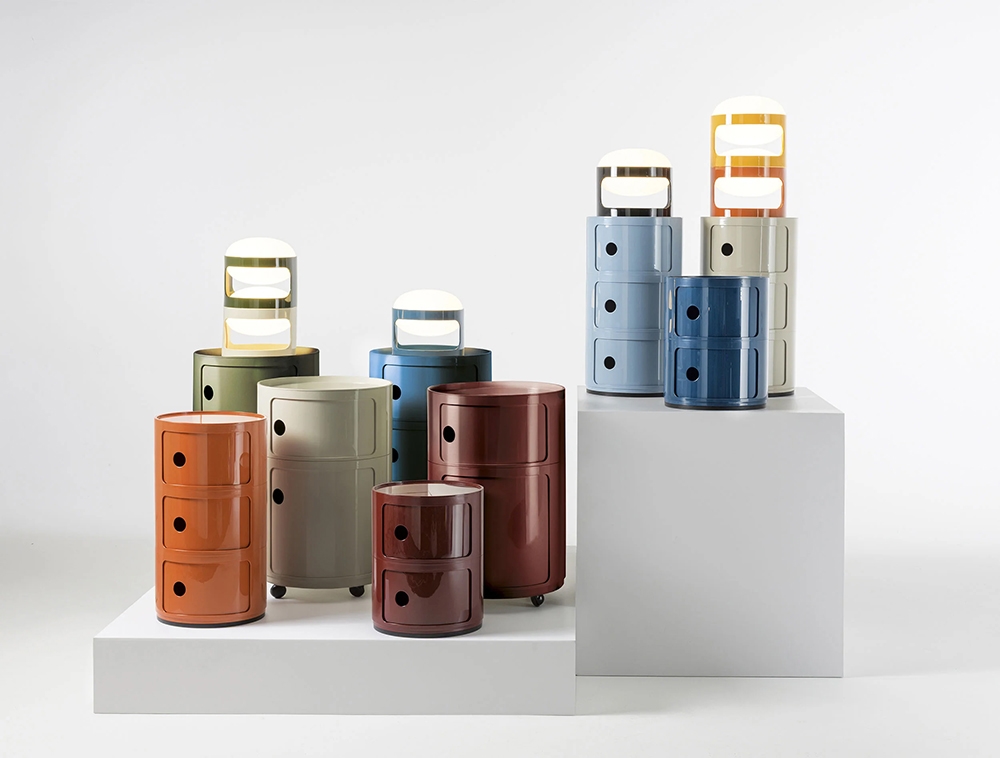 KARTELL table de chevet COMPONIBILI NEW BIG à deux éléments