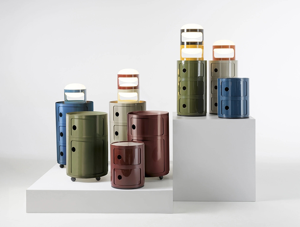 KARTELL table de chevet COMPONIBILI NEW BIG à deux éléments