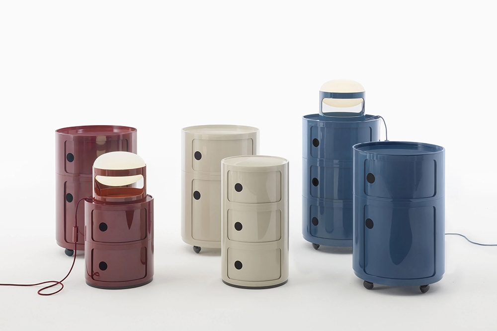 KARTELL table de chevet COMPONIBILI NEW BIG à trois éléments