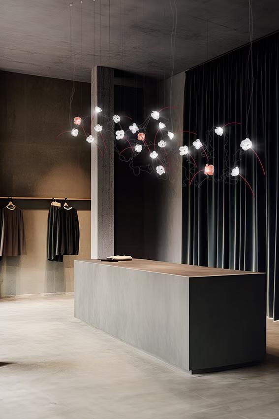 SLAMP lampe à suspension POPPY 14 MODULES