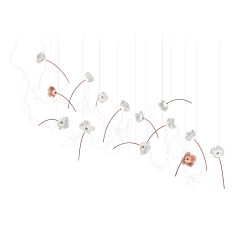 SLAMP lampe à suspension POPPY 14 MODULES