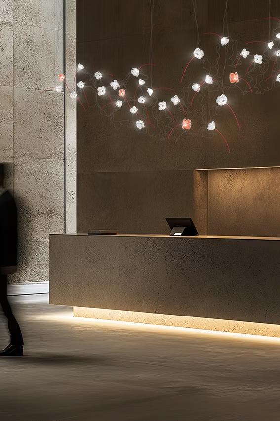 SLAMP lampe à suspension POPPY 7 MODULES