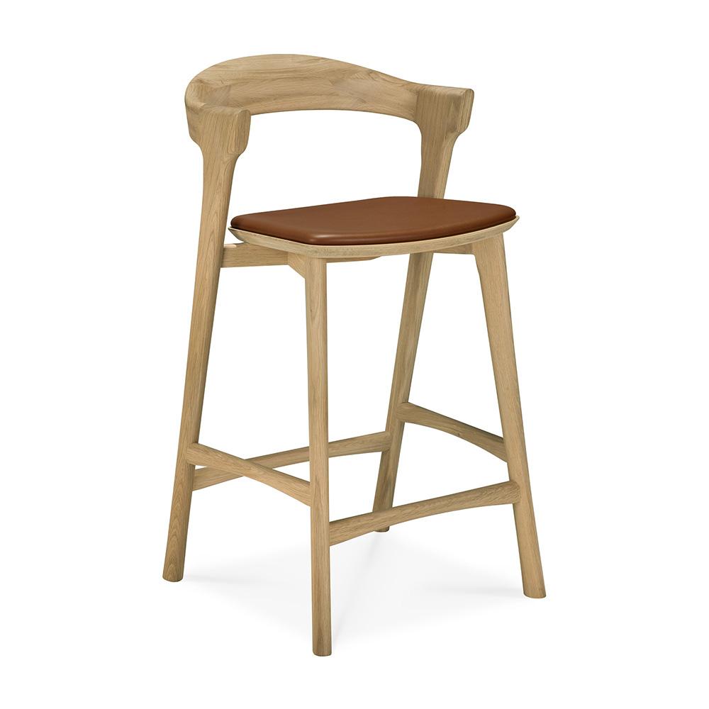 ETHNICRAFT stool with cushion BOK