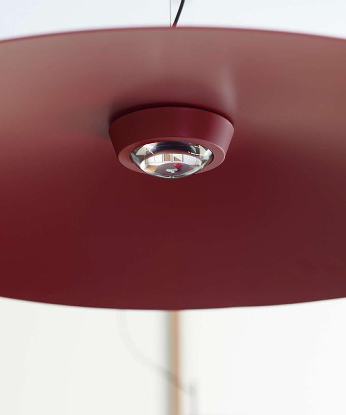 LUCEPLAN lampe à suspension KOINÈ rouge 3000K Ø 55 cm dimmer DALI