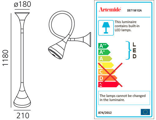 ARTEMIDE PIPE WALL/CEILING