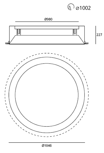 ARTEMIDE TAGORA INCASSO 970