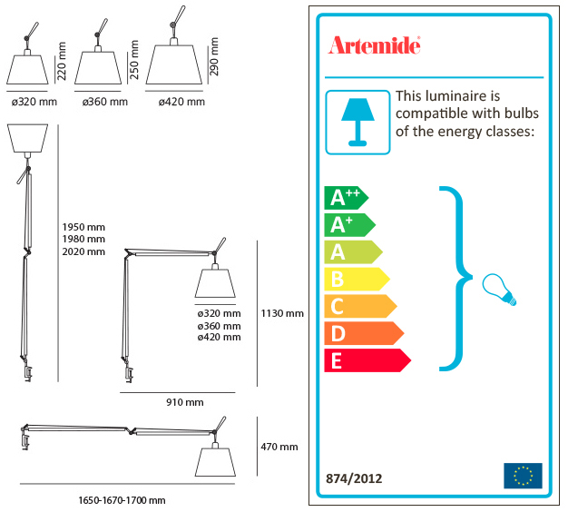 ARTEMIDE TOLOMEO MEGA TABLE