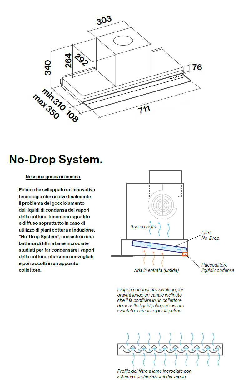 Falmec Virgola No-Drop Touch