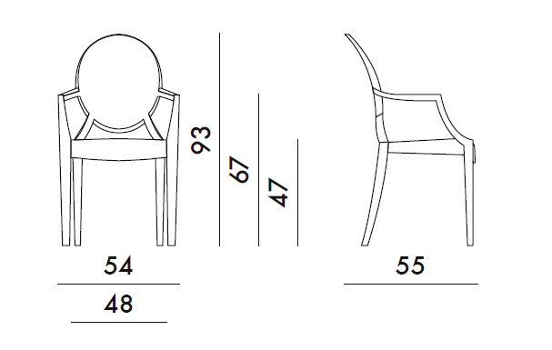 Kartell chair Louis Ghost