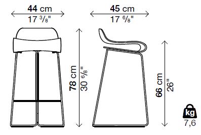 kristalia bcn misure