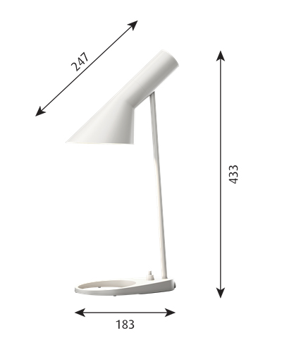 Louis Poulsen AJ tavolo sizes