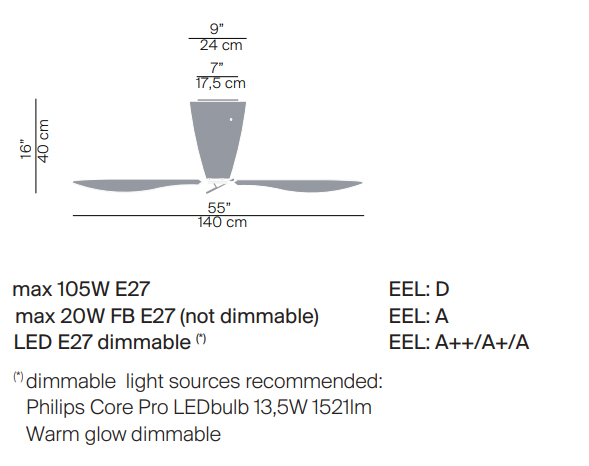 luceplan misure blow'