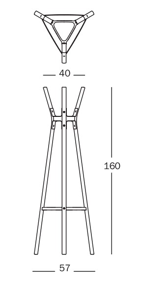 magis steelwood coat stand misure