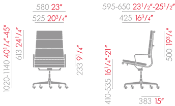 vitra ea 219 sizes