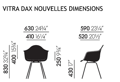 Vitra DAX Nuove dimensioni