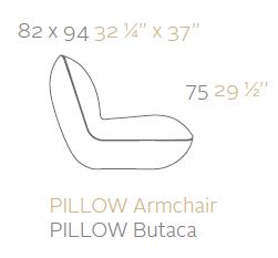 vondom pillow poltrona sizes
