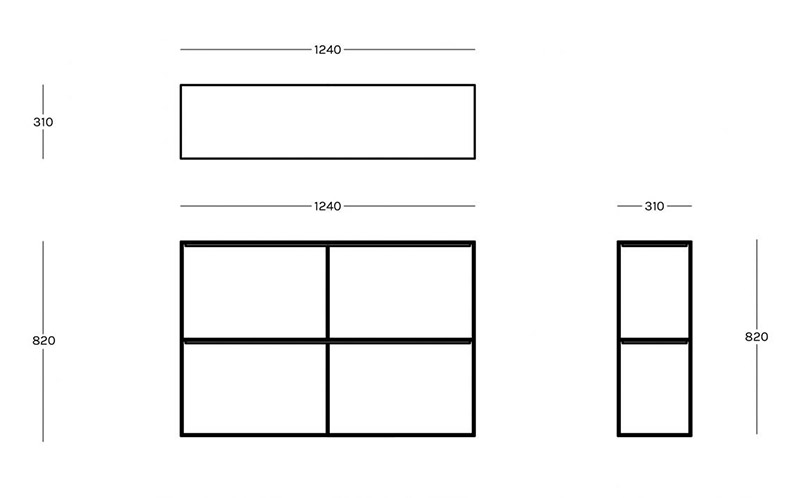 Zeus Slim Irony Sideboard